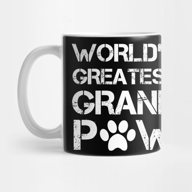 Grandpaw Worlds Greatest Grand Paw Funny Dogs Tee by  Funny .designs123